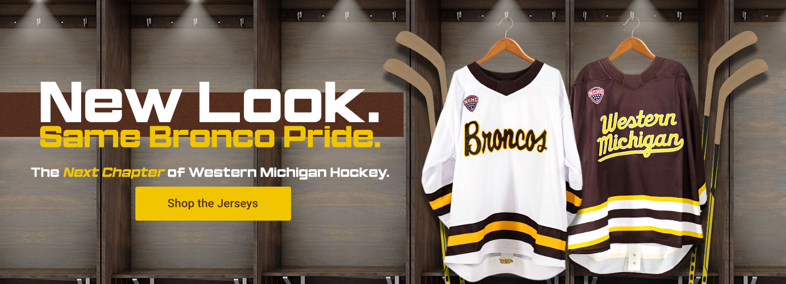 New Look Same Bronco Pride | The Next Chapter of Western Michigan Hockey | Shop the Jerseys